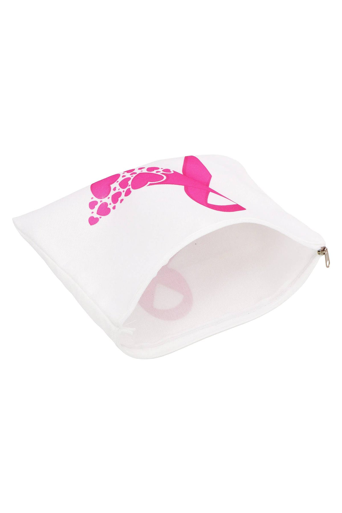 Breast Cancer Awareness Zipper Clutch Purse Bag