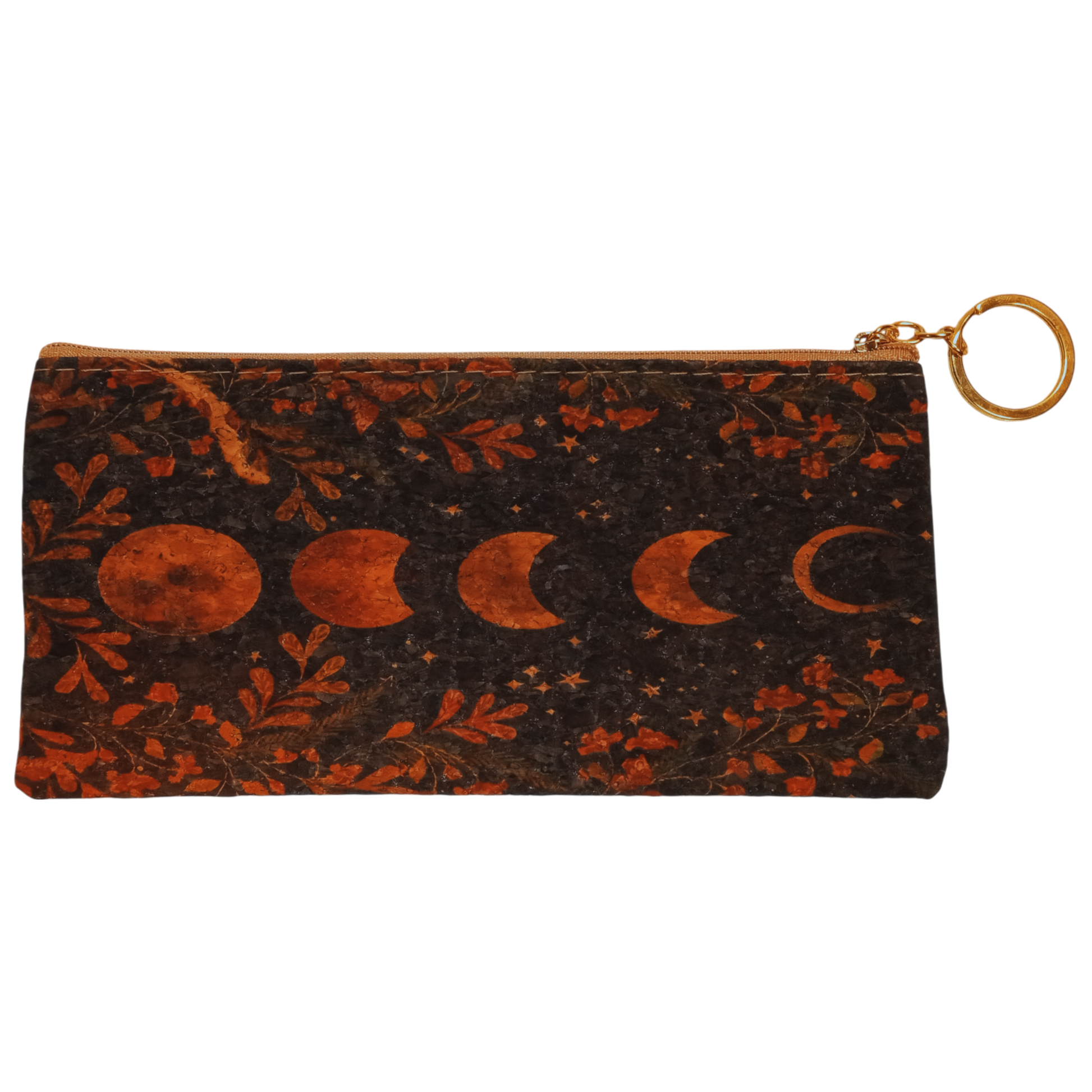 Crescent Moon Printed Cork Journal with Pencil Bag