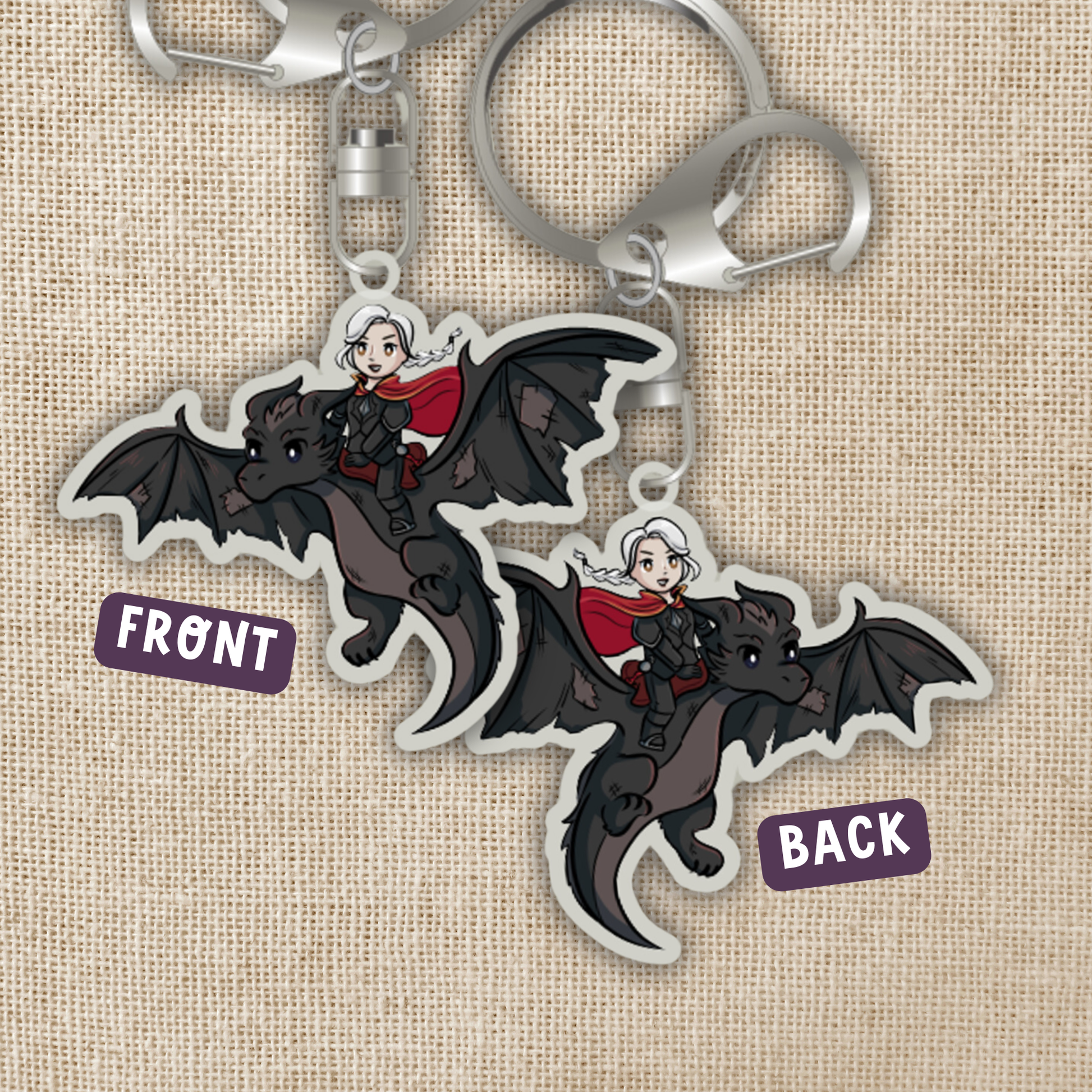 Manon Riding Abraxos Keychain | Throne of Glass