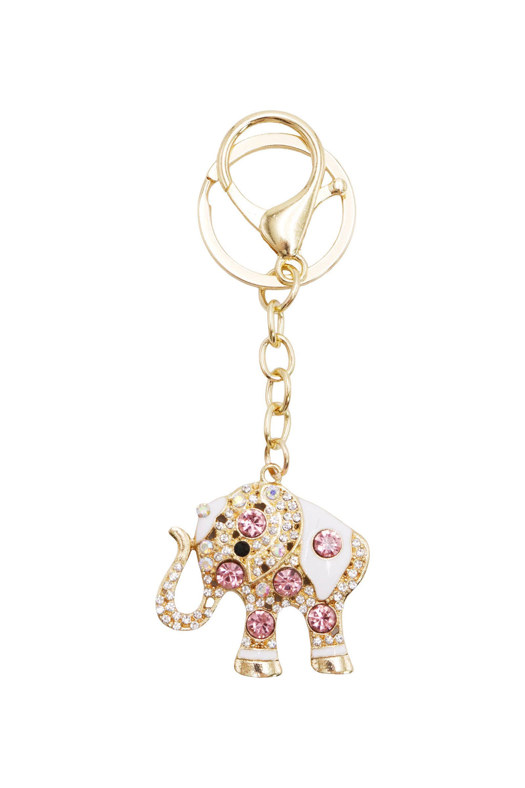 Lucky Ethnic Elephant Rhinestone Key Chain