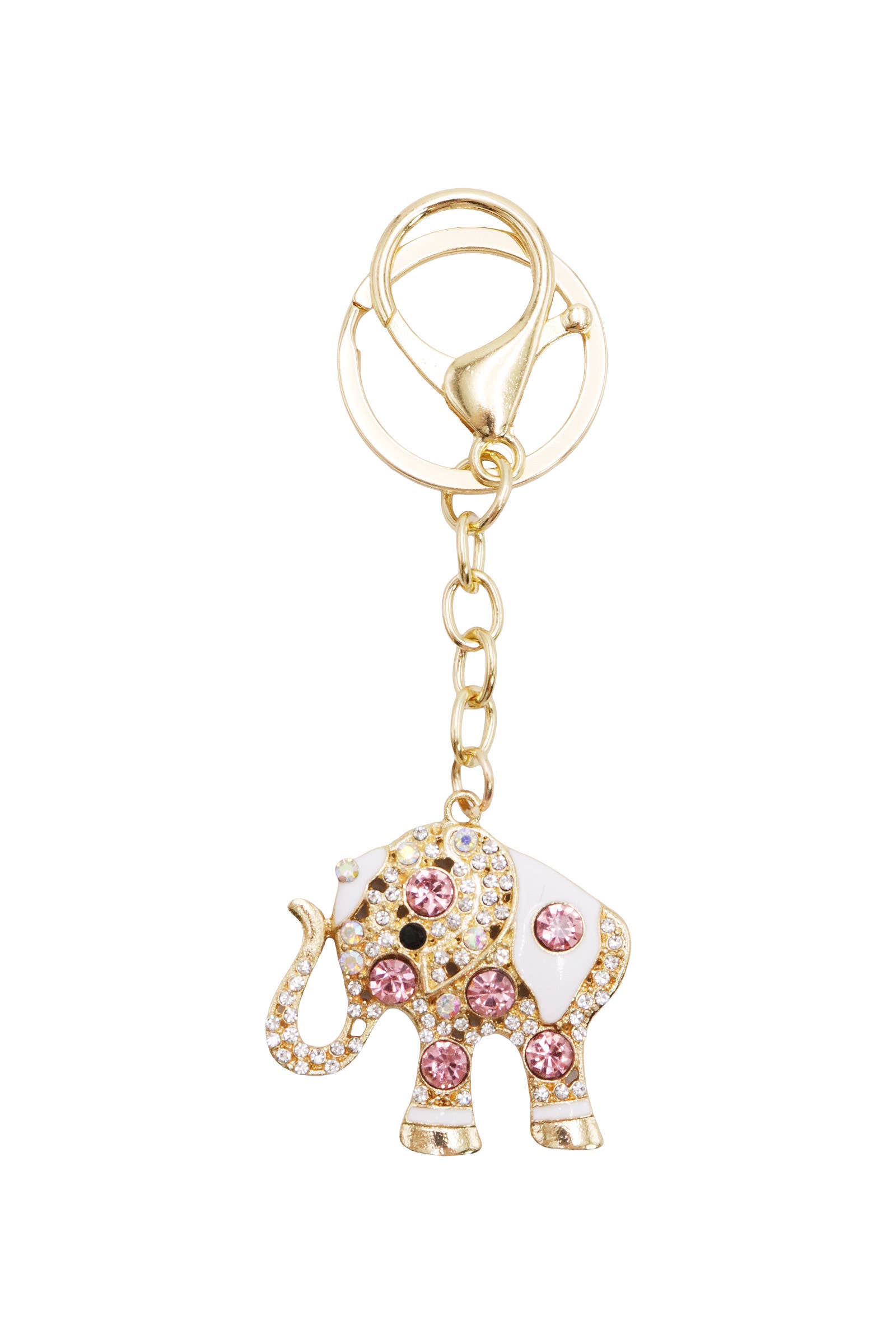 Lucky Ethnic Elephant Rhinestone Key Chain