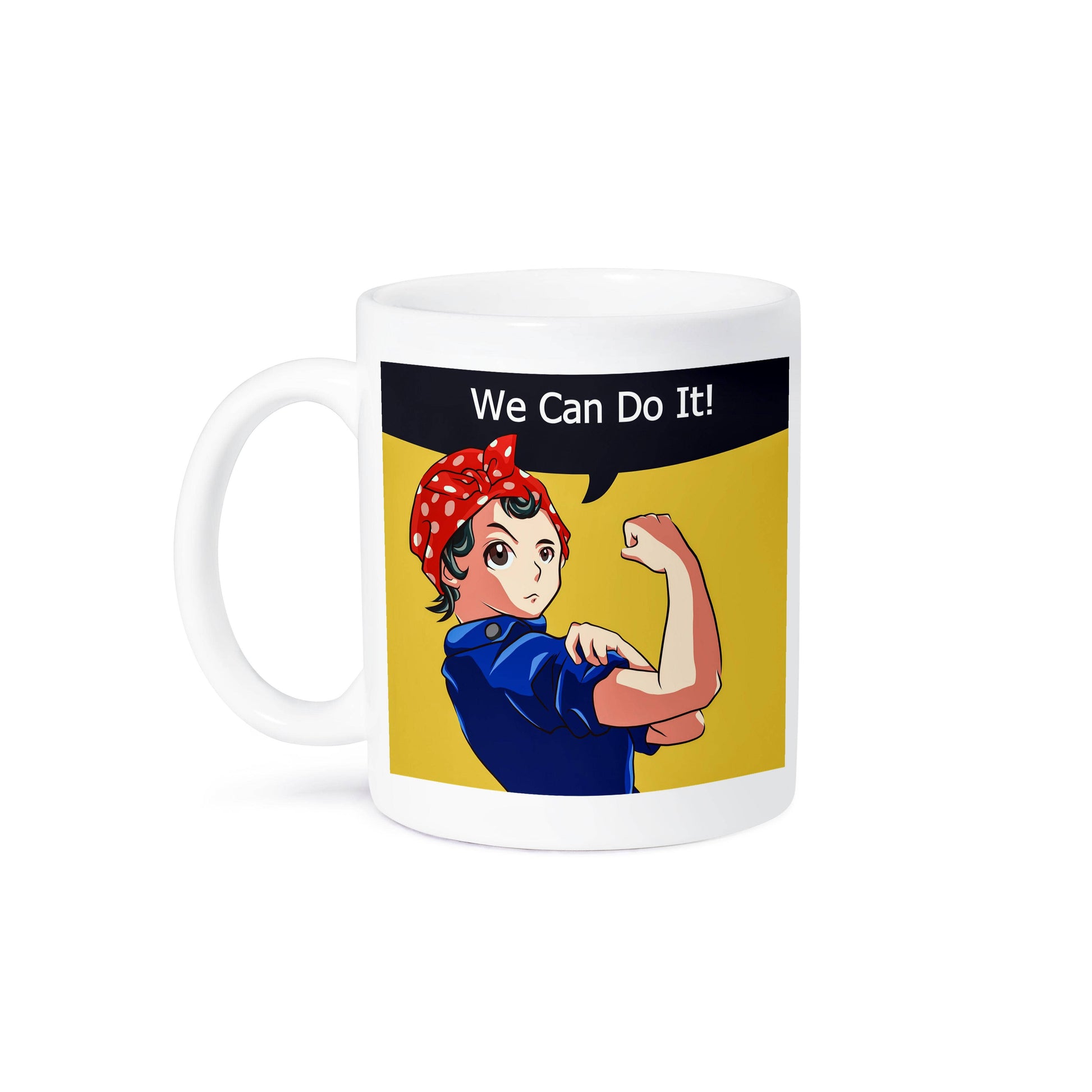 Rosie the Riveter Reimagined Magna Style Original Artwork Anime, Mug