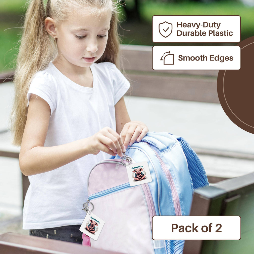 Pig Yoga. Namaste. Hamaste. National Pig Day Humor, Keychain