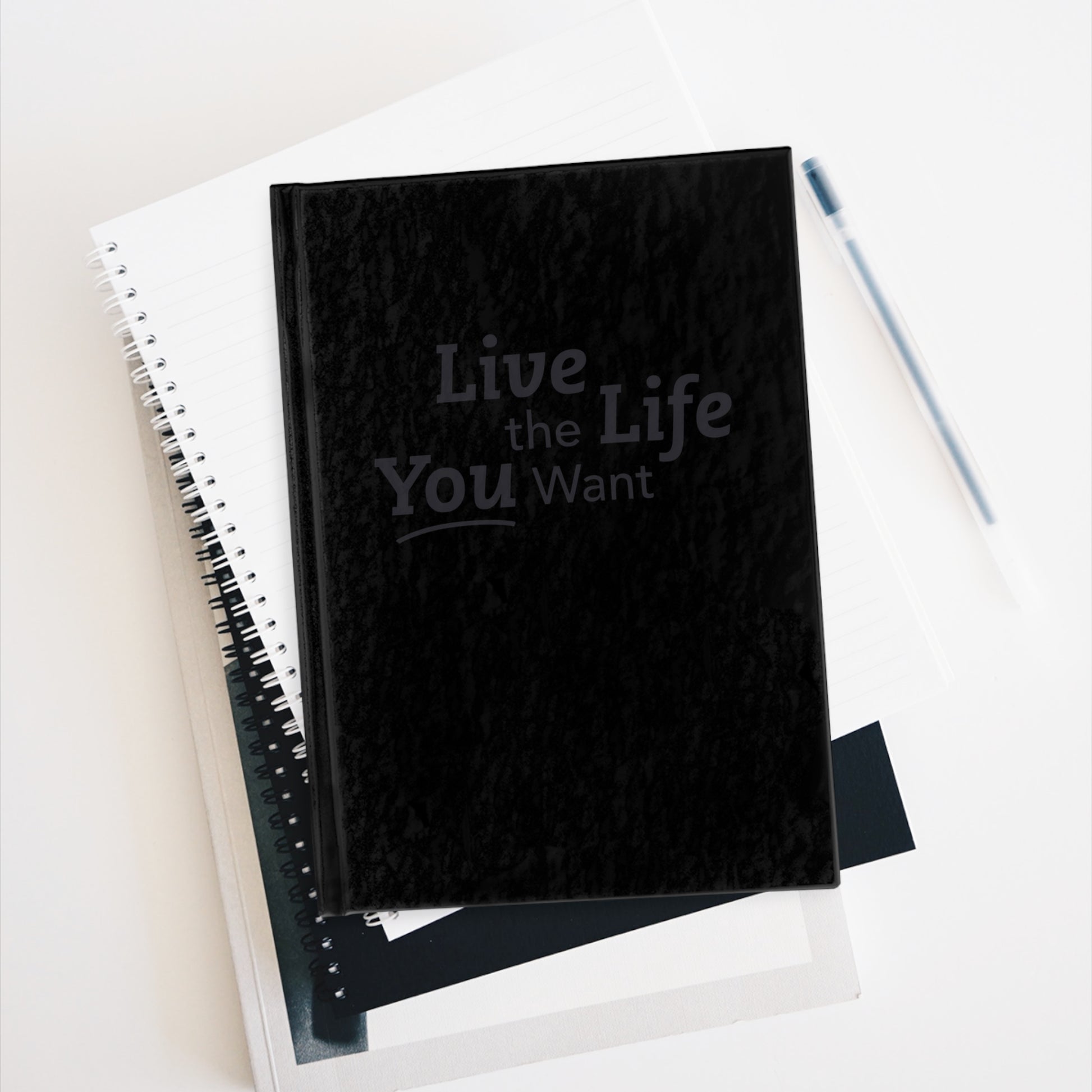 Live the Life You Want Black 5"x7" Journal