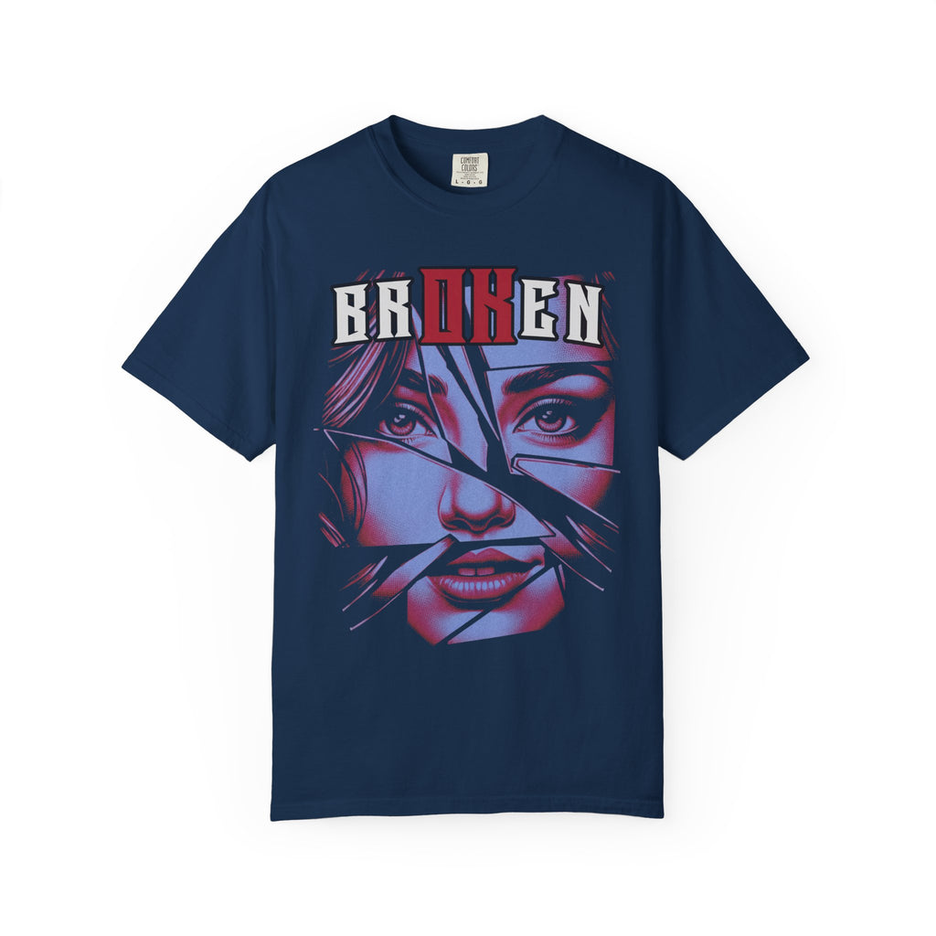 Broken V1 - Red & Wht - Unisex T-shirt - Cliff's Pick Of The Month