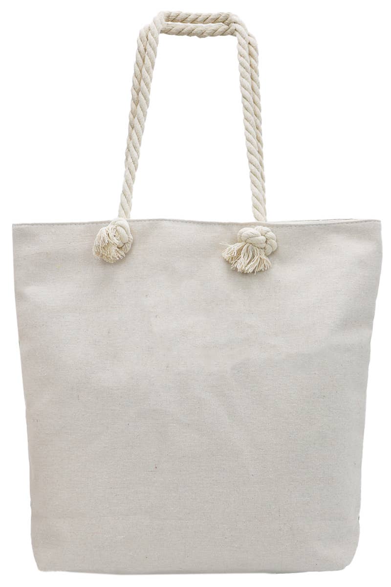 Lucky Elephant Tapestry Canvas Tote Bag