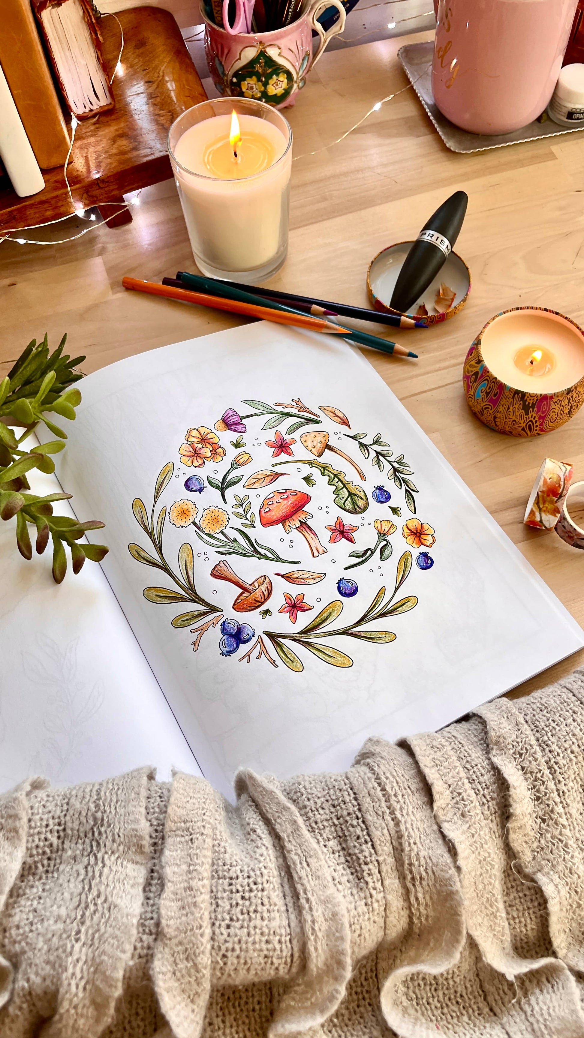 Cozy Cottagecore Coloring Book For Adults + Teens