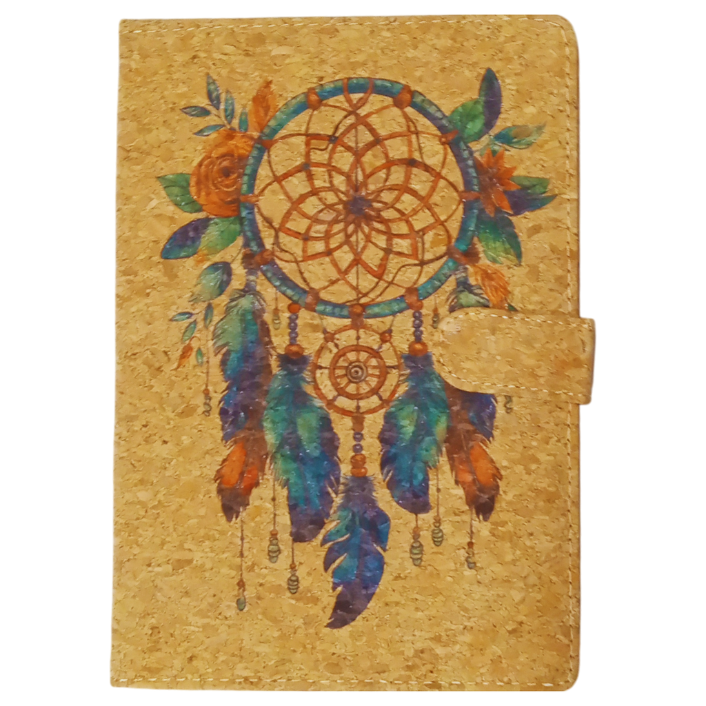 Dreamcatcher Printed Cork cover Journal & Pencil Bag