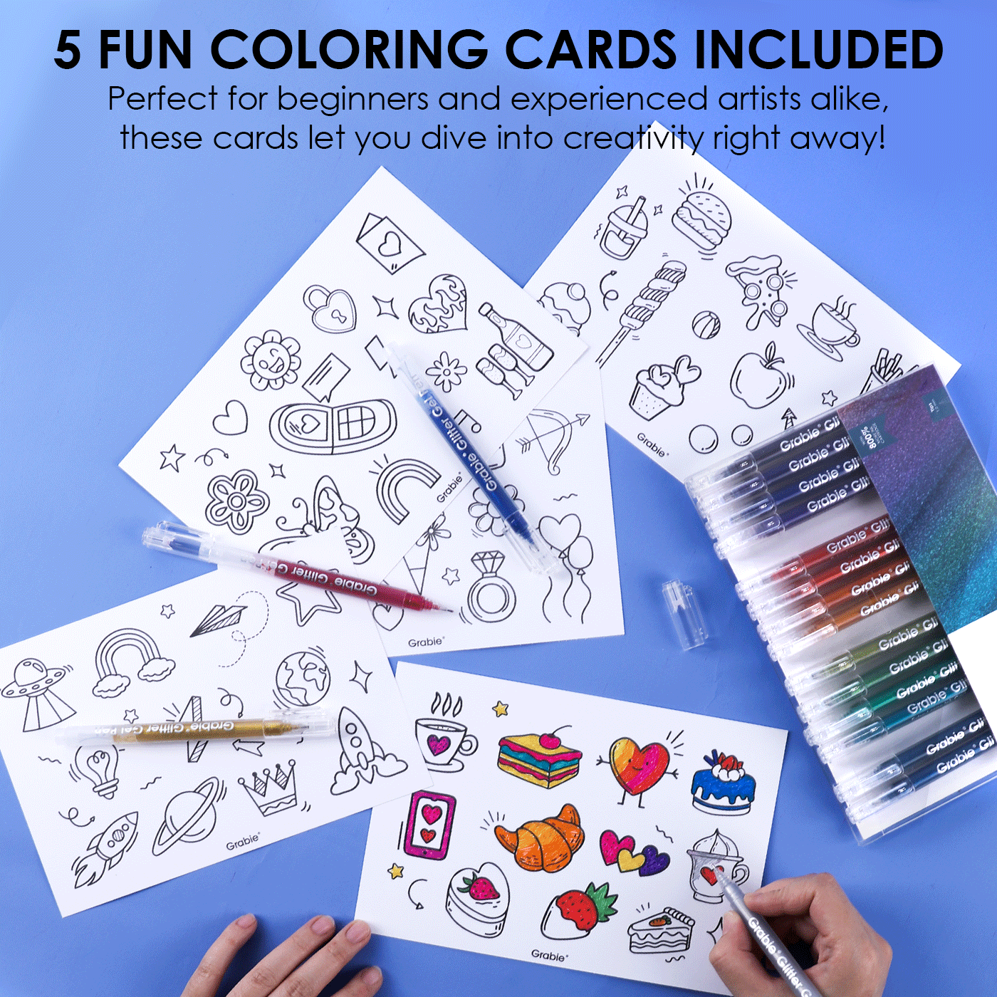 Jumbo Iridescent Glitter Gel Ink Pen Of 18