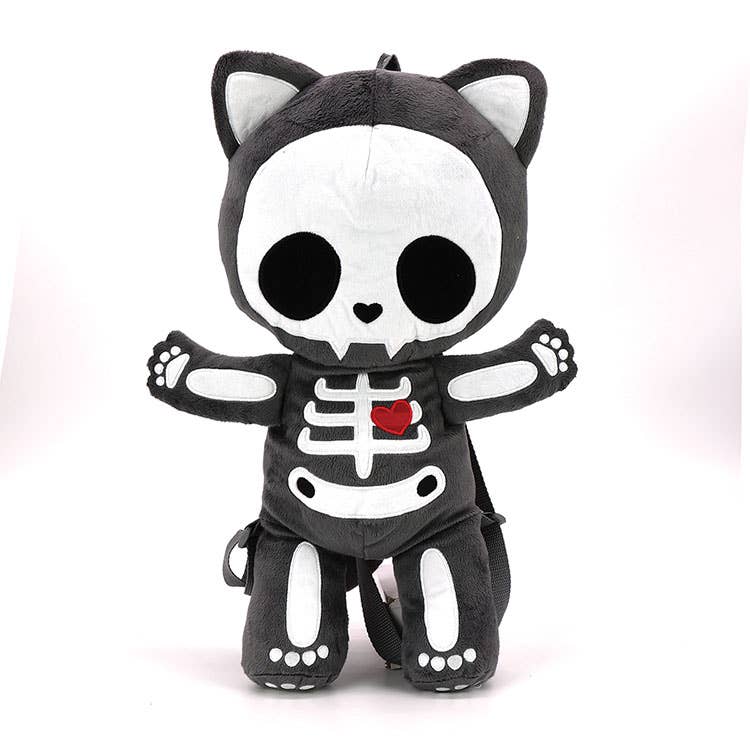 Skeleton Kitten Plushy Backpack