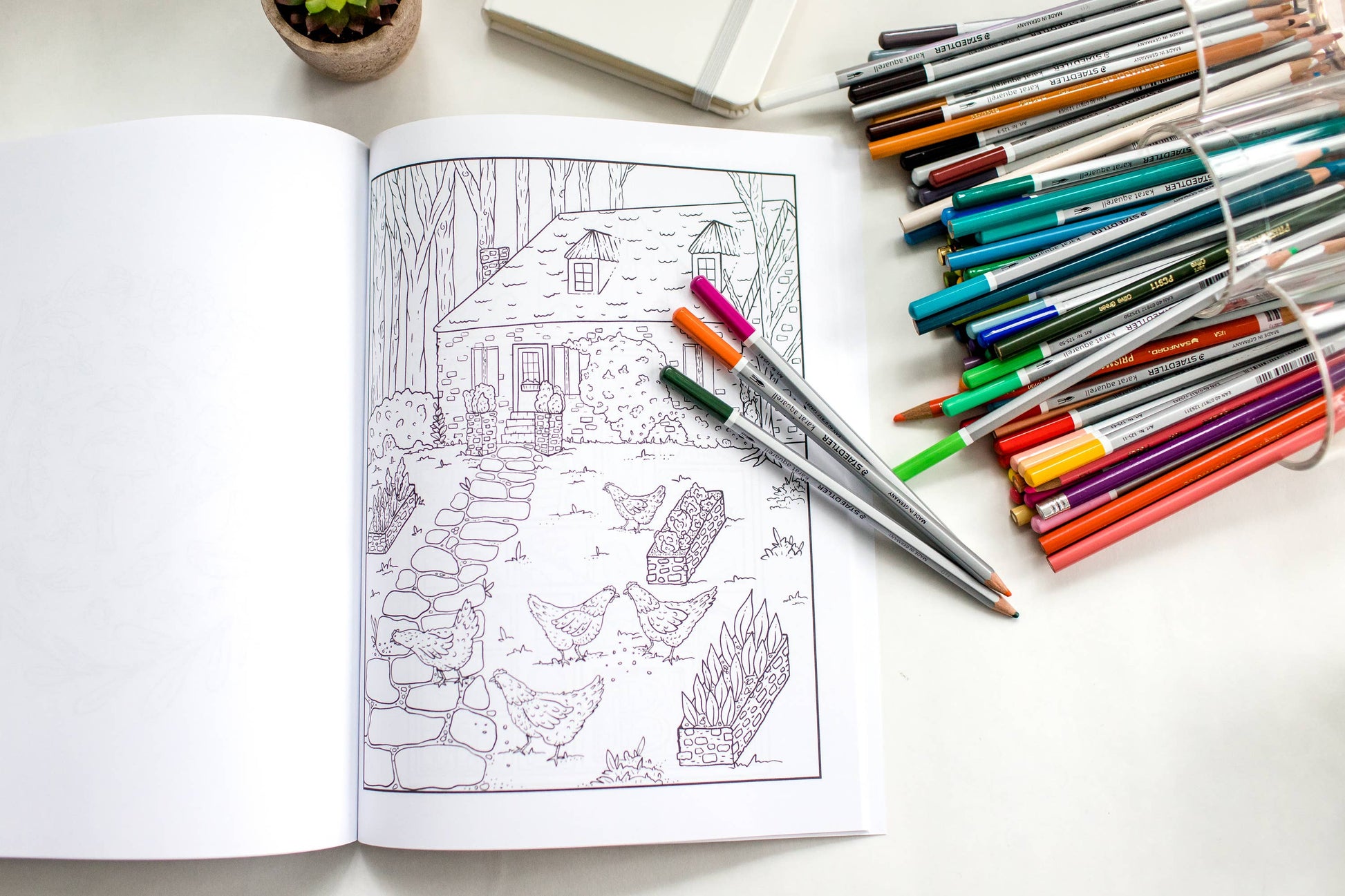 Cozy Cottagecore Coloring Book For Adults + Teens