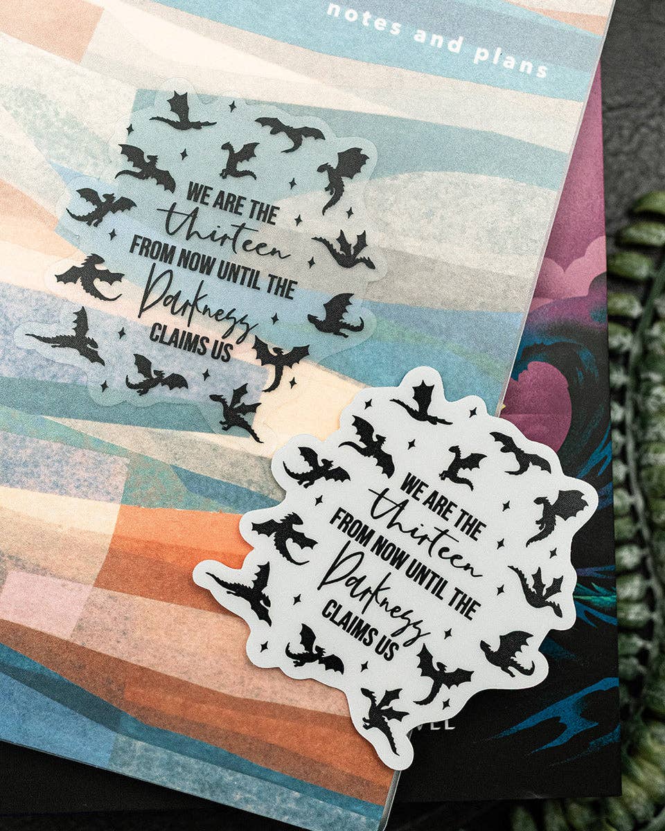 The Thirteen clear sticker | Throne of Glass licensed SJM