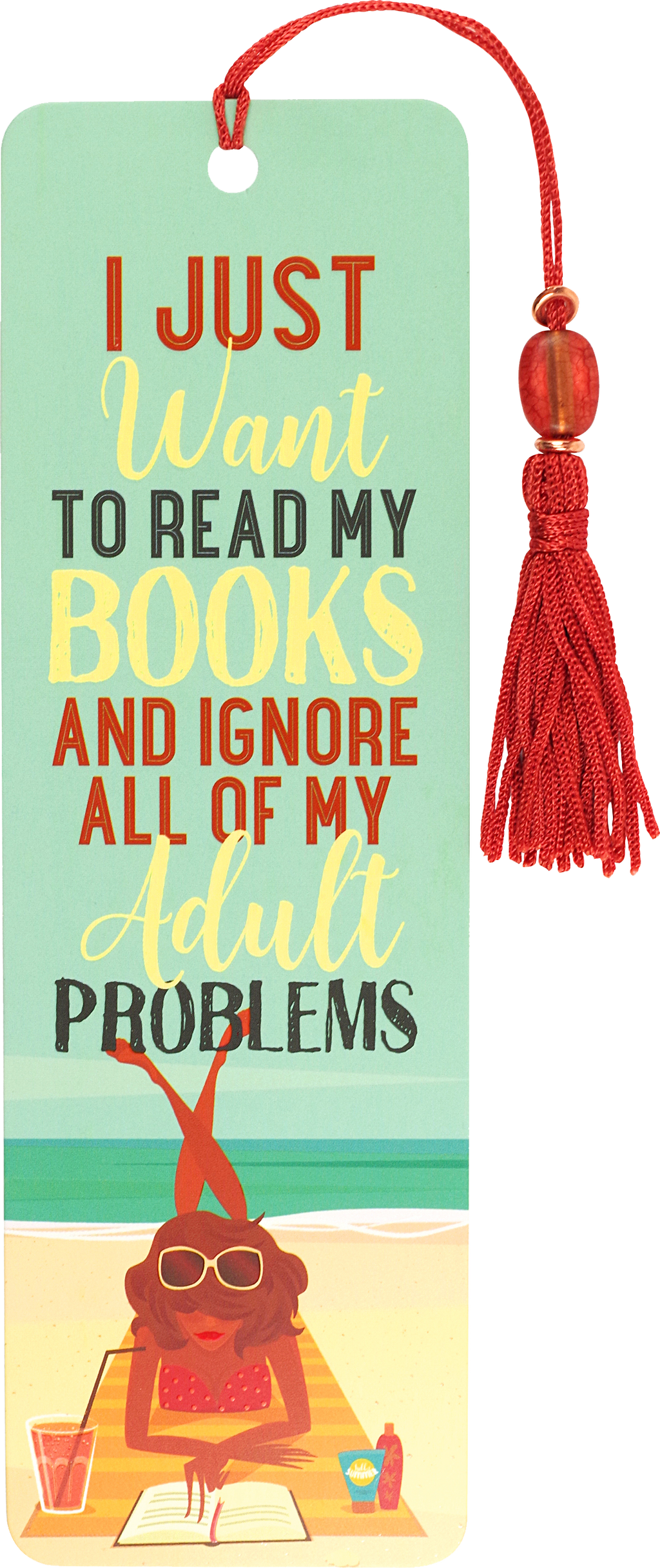 Just Want to Read Beaded Bookmark