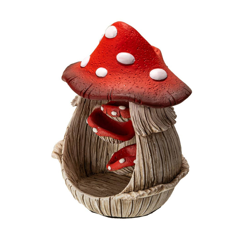 Toadstool Mushroom Backflow Waterfall Incense Burner