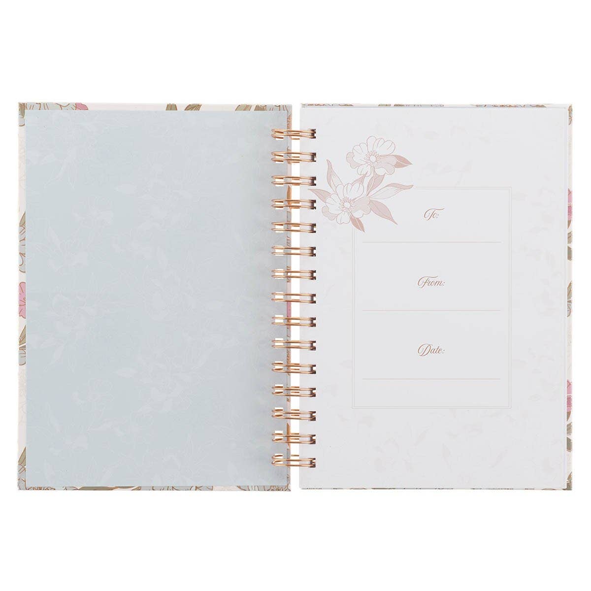 Journal Spiral White Floral Everything Beautiful Ecc 3:11