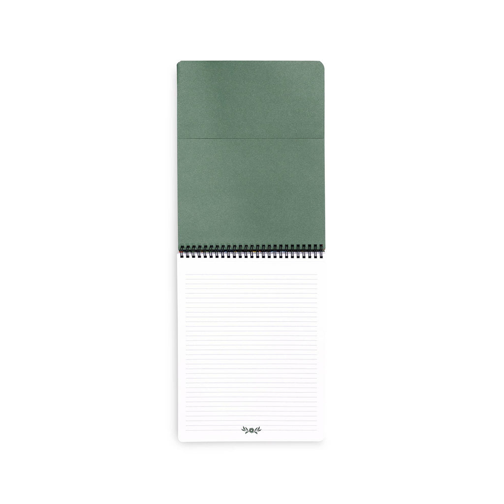 Large Top Spiral Notebook, Wanderlust Black