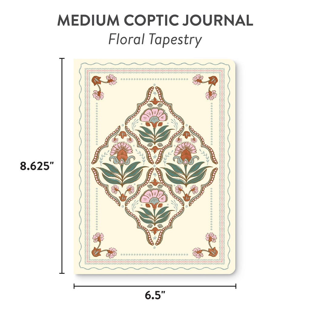 Floral Tapestry Medium Coptic-Bound Journal