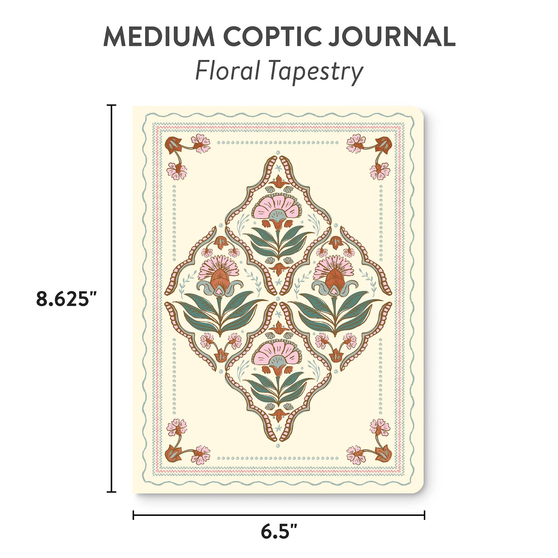 Floral Tapestry Medium Coptic-Bound Journal