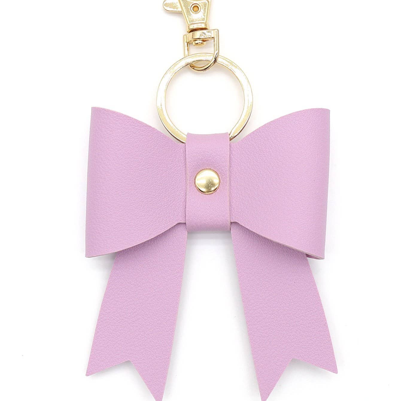 Leather Bow Keychain