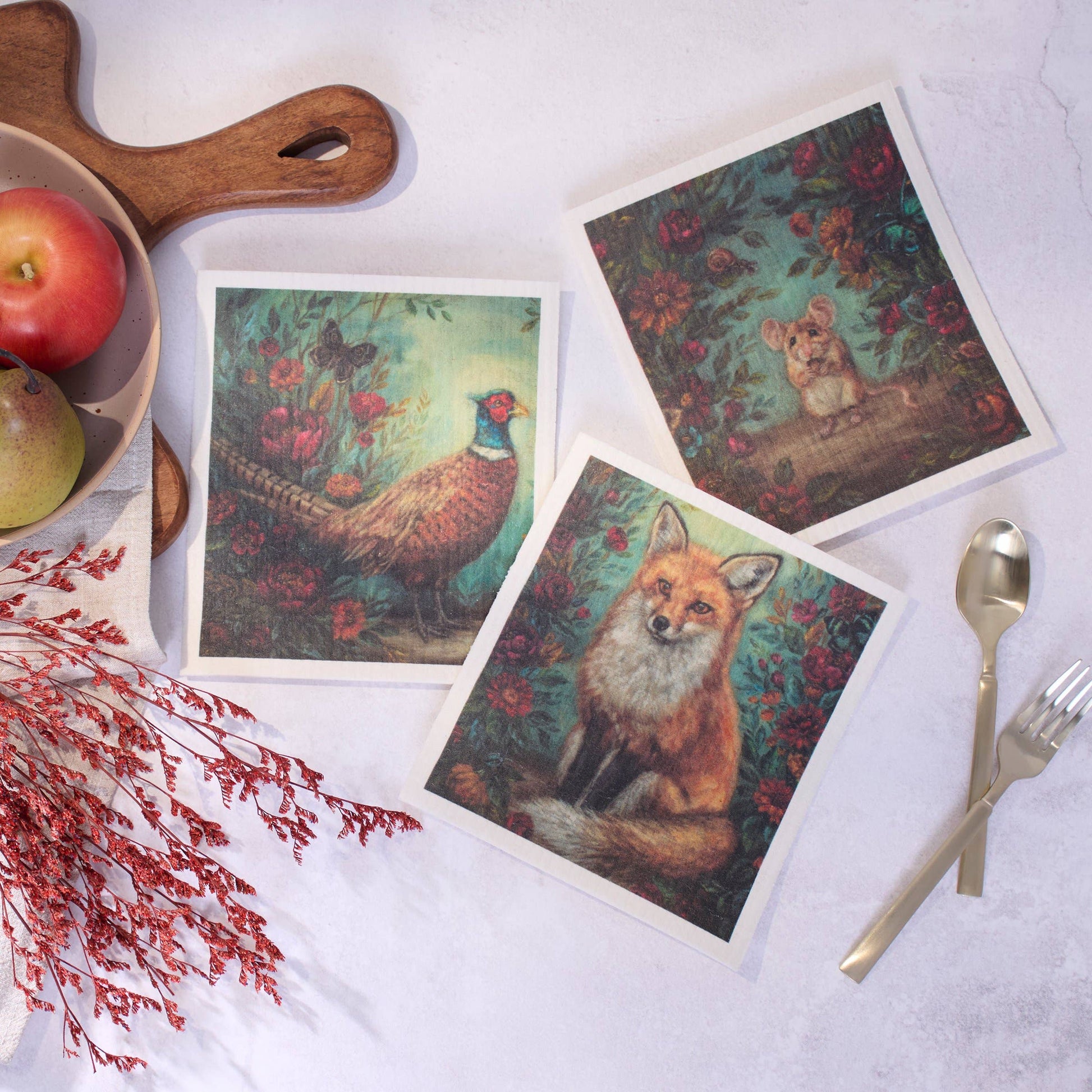 Fall Woodland Swedish Cloth Set