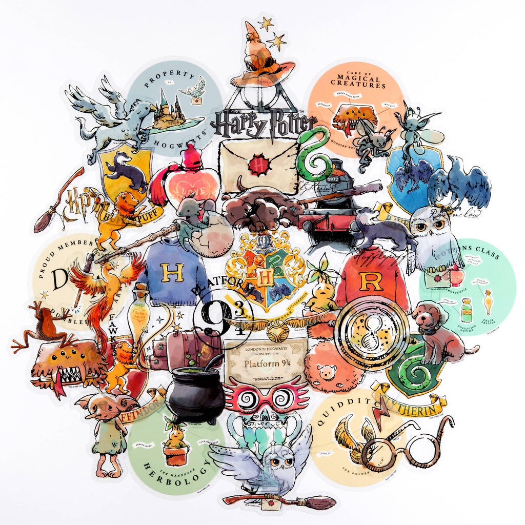 Harry Potter Clear Watercolor Decals (50-Pack)