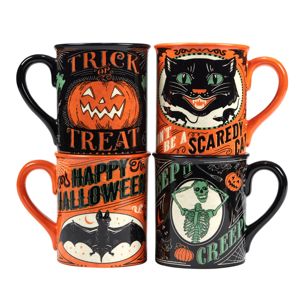 Scaredy Cat Halloween Mug 18 oz. asst.