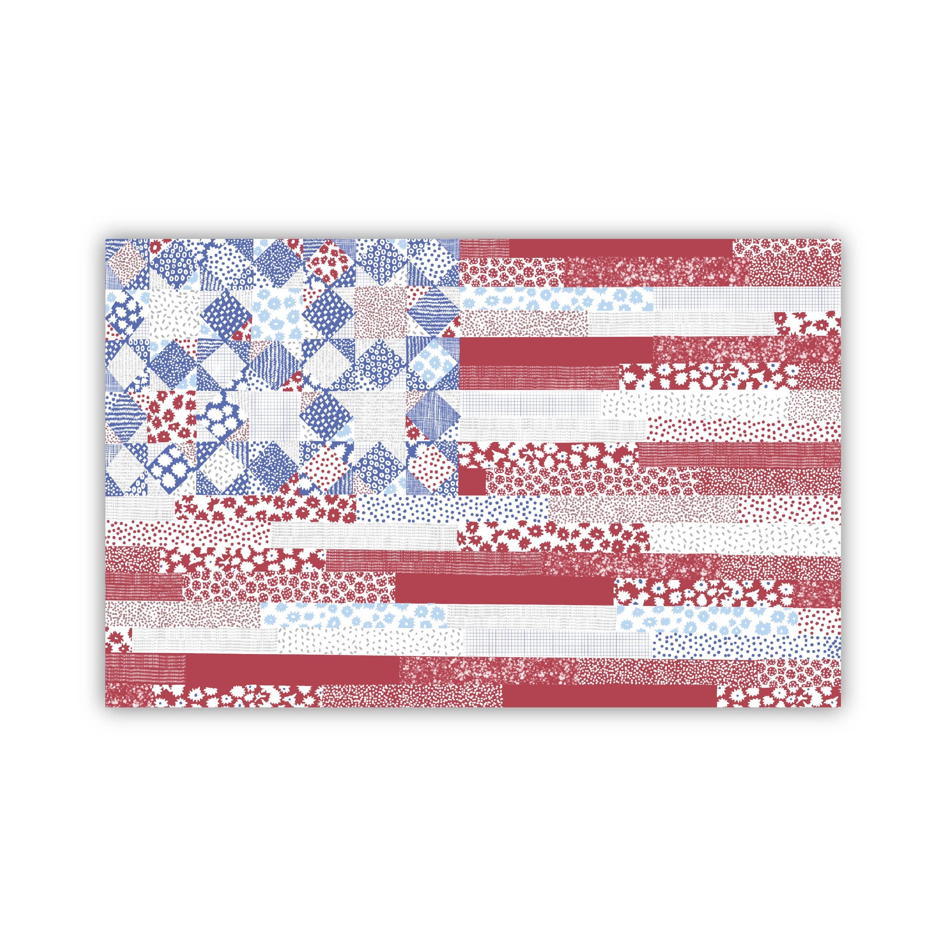Quilt American Flag Sticker