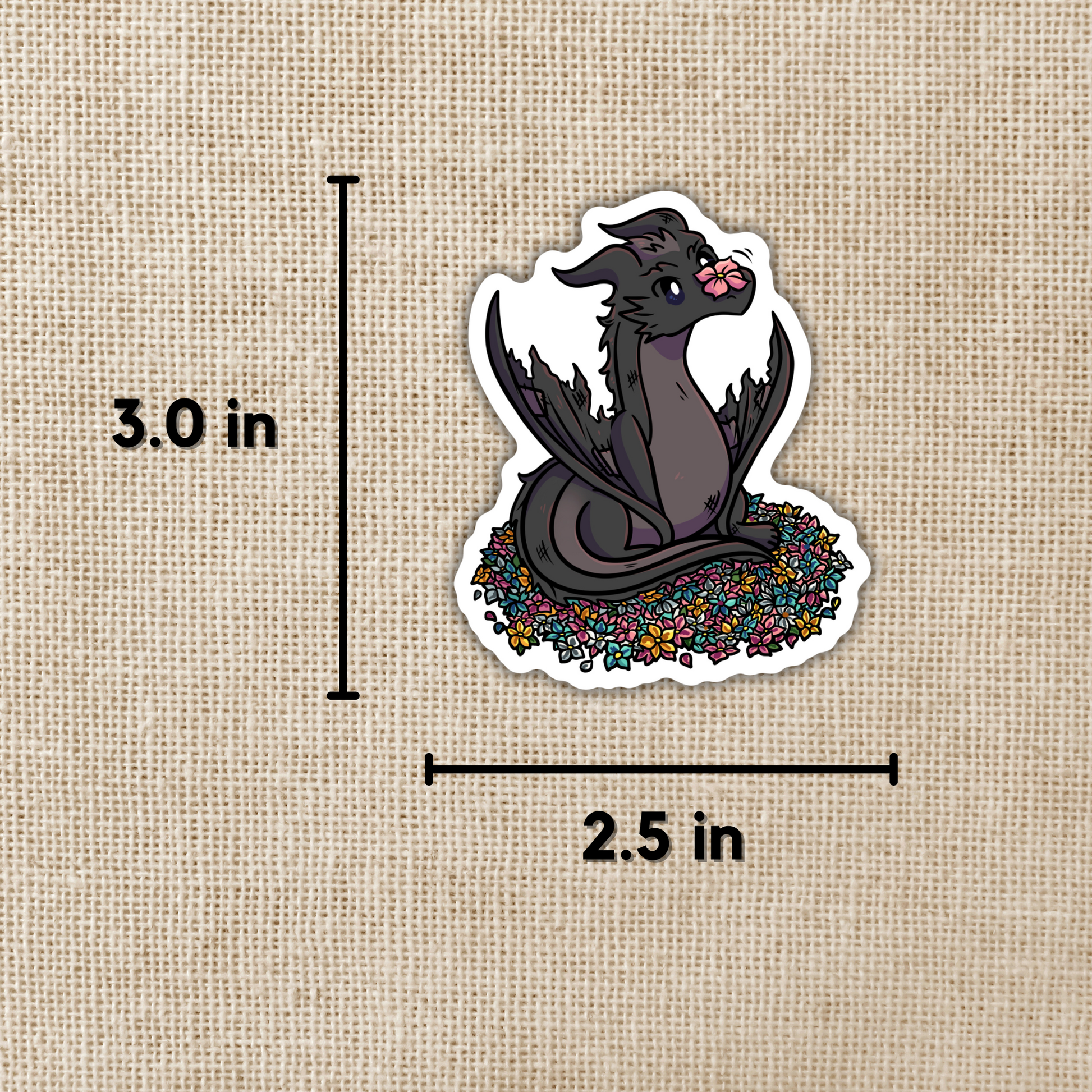 Abraxos in the Flowers Sticker | Throne of Glass Inspired