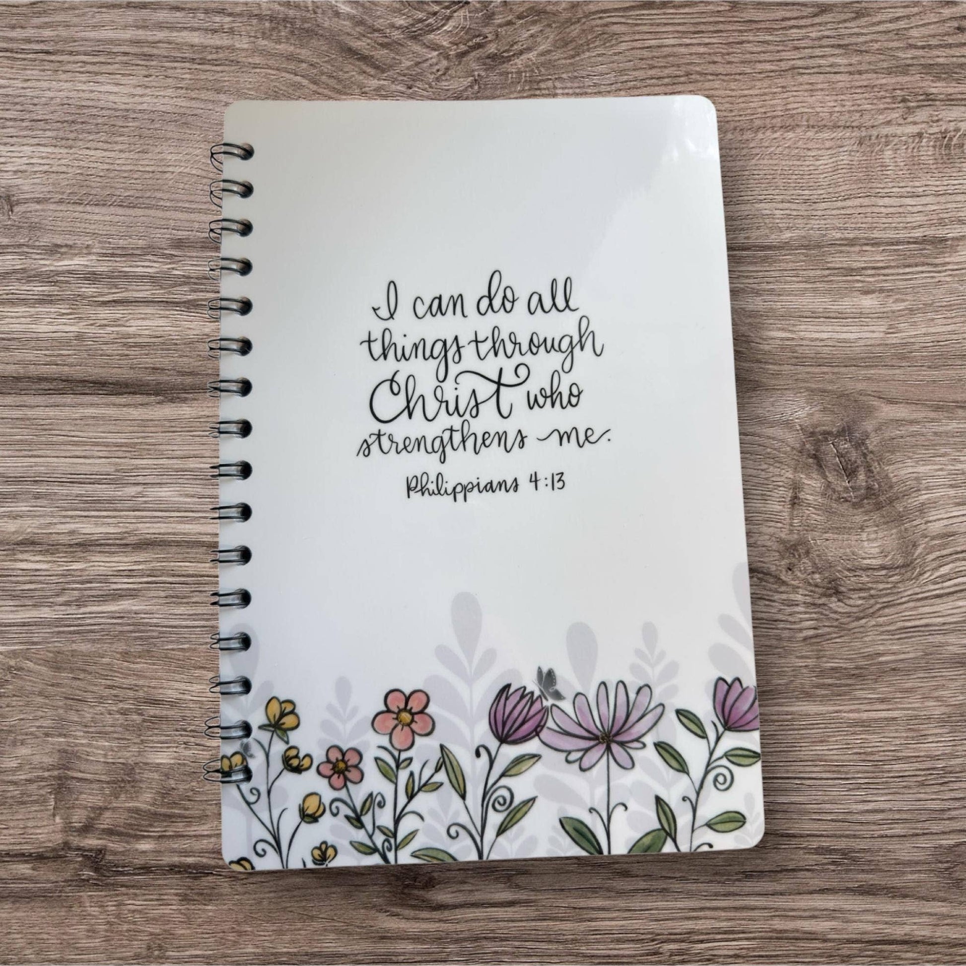 Christian Journal with Inspirational Verse on Cover