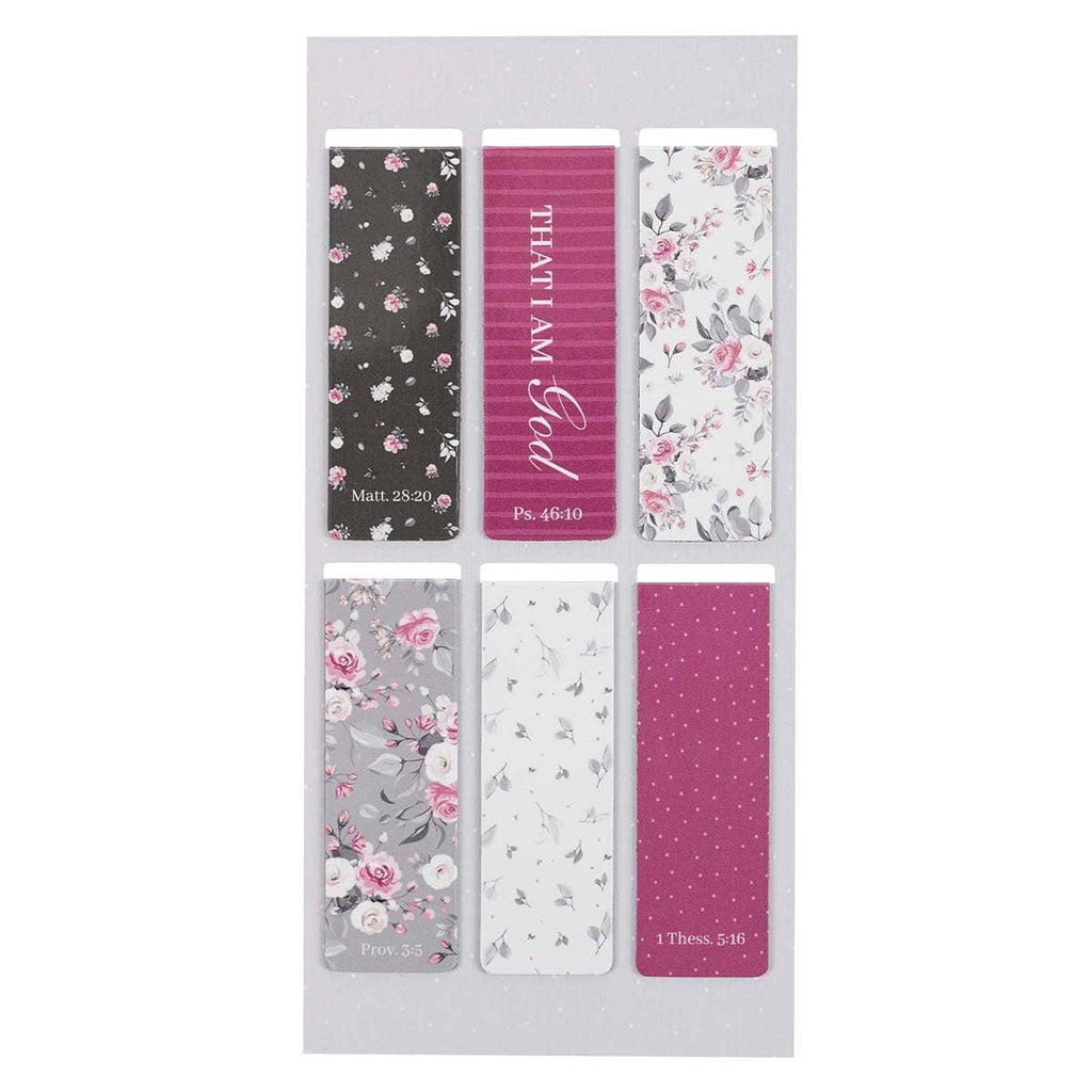 Magnetic Bookmark Set Pink Roses
