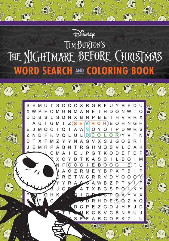 Disney Tim Burton's The Nightmare Before Christmas Word Search and Coloring Book by Editors of Thunder Bay Press