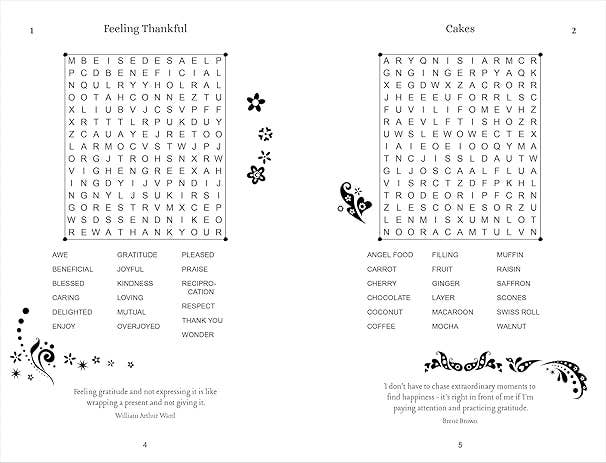 Wordsearches For Gratitude: Puzzles to Inspire Thankfulness