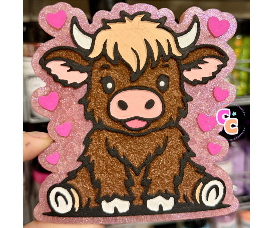 Highland Cow Hearts Freshie | Car Air Freshener | Cute