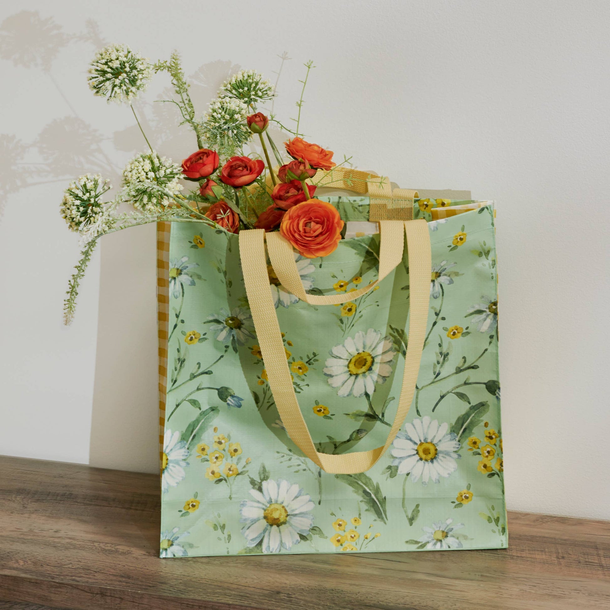 Green Daisy Market Tote