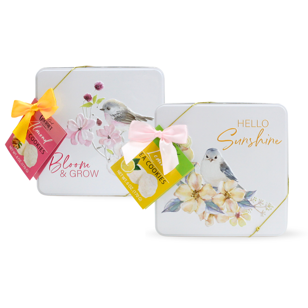 Spring Square Tins: Lemon & Almond Tea Cookies