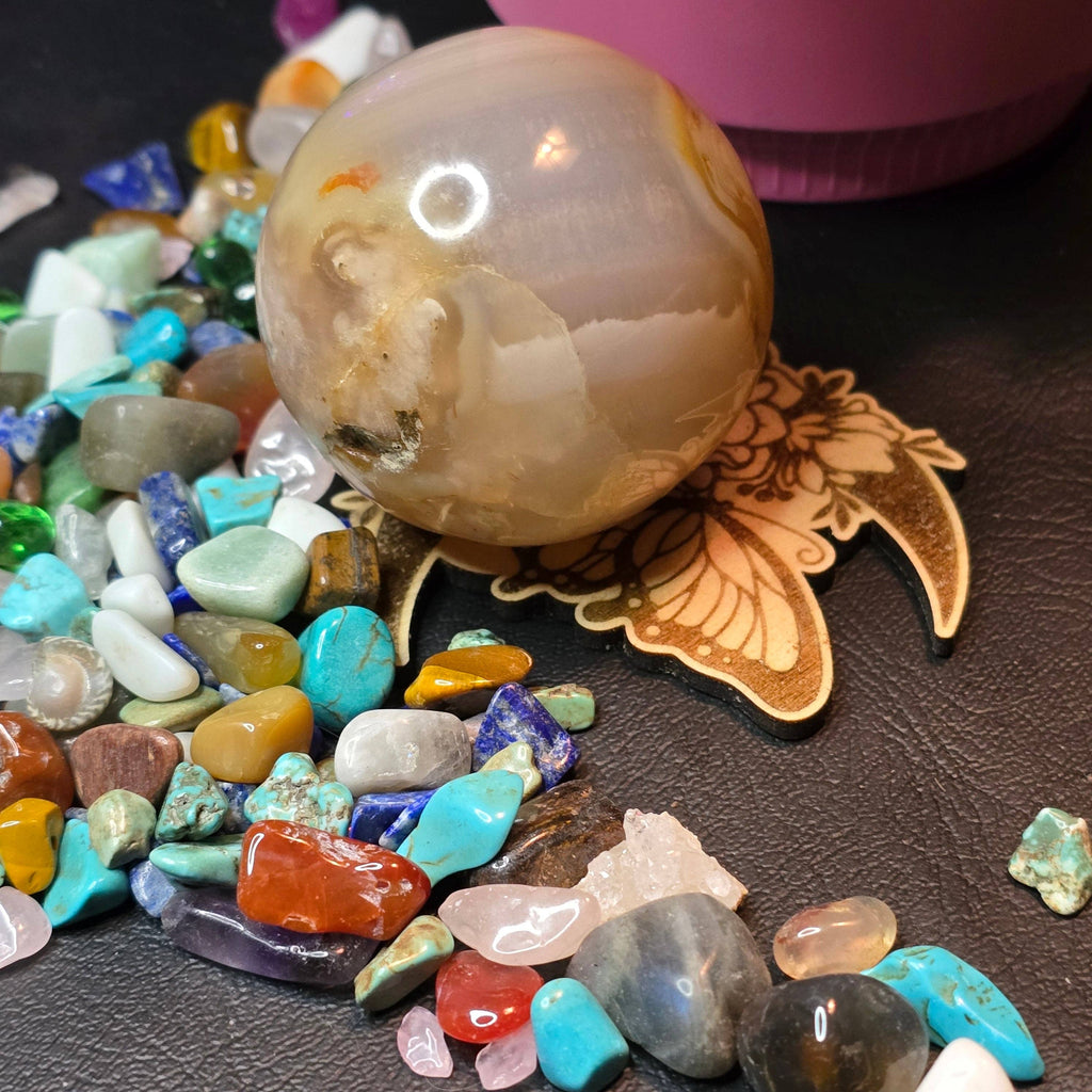 Crystal Sphere Stand - Asst Designs