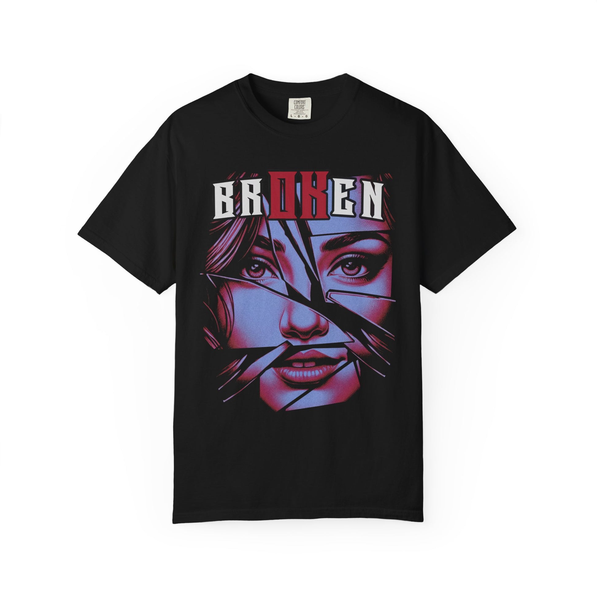 Broken V1 - Red & Wht - Unisex T-shirt - Cliff's Pick Of The Month