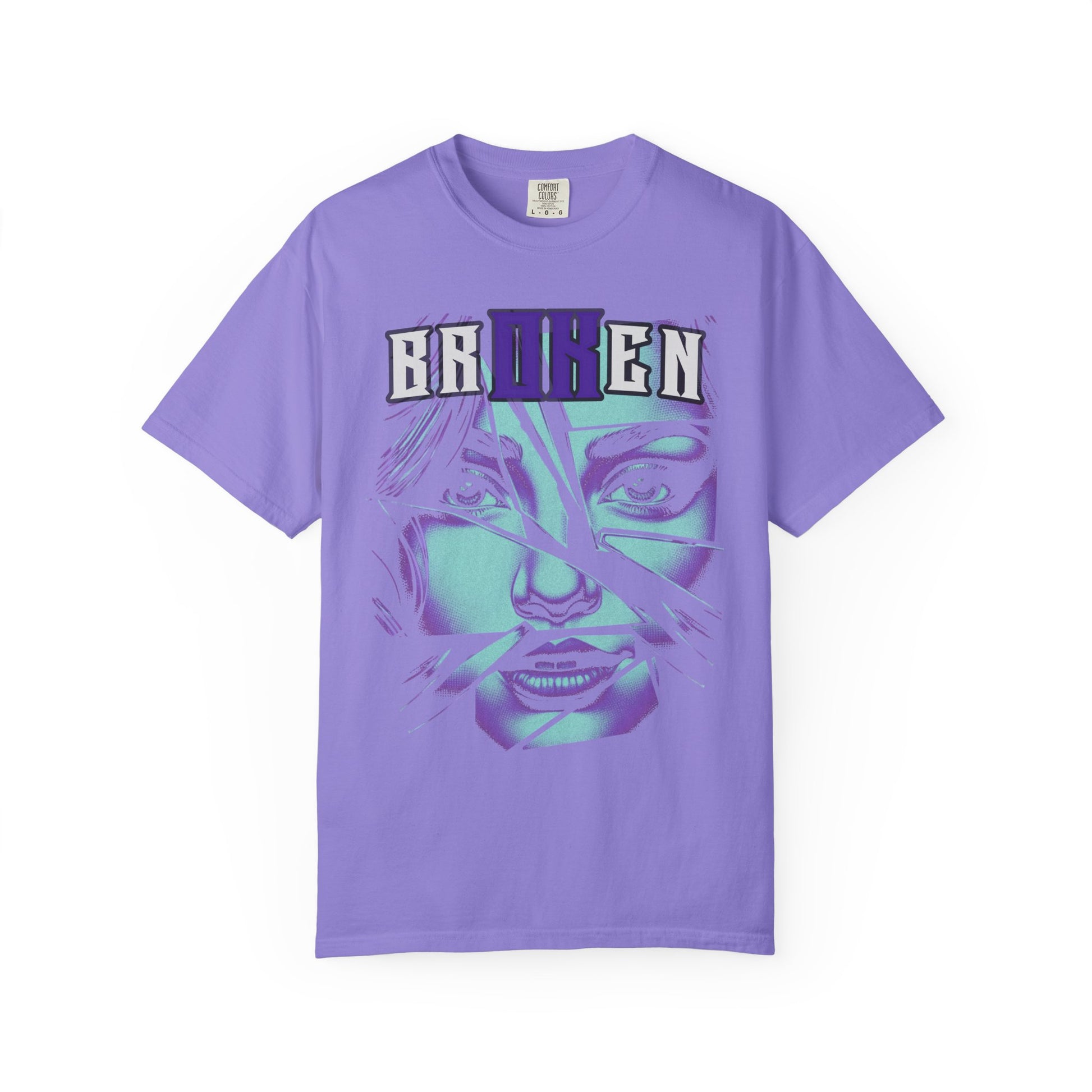 Broken V1 - Purple & Wht - Unisex T-shirt - Cliff's Pick Of The Month