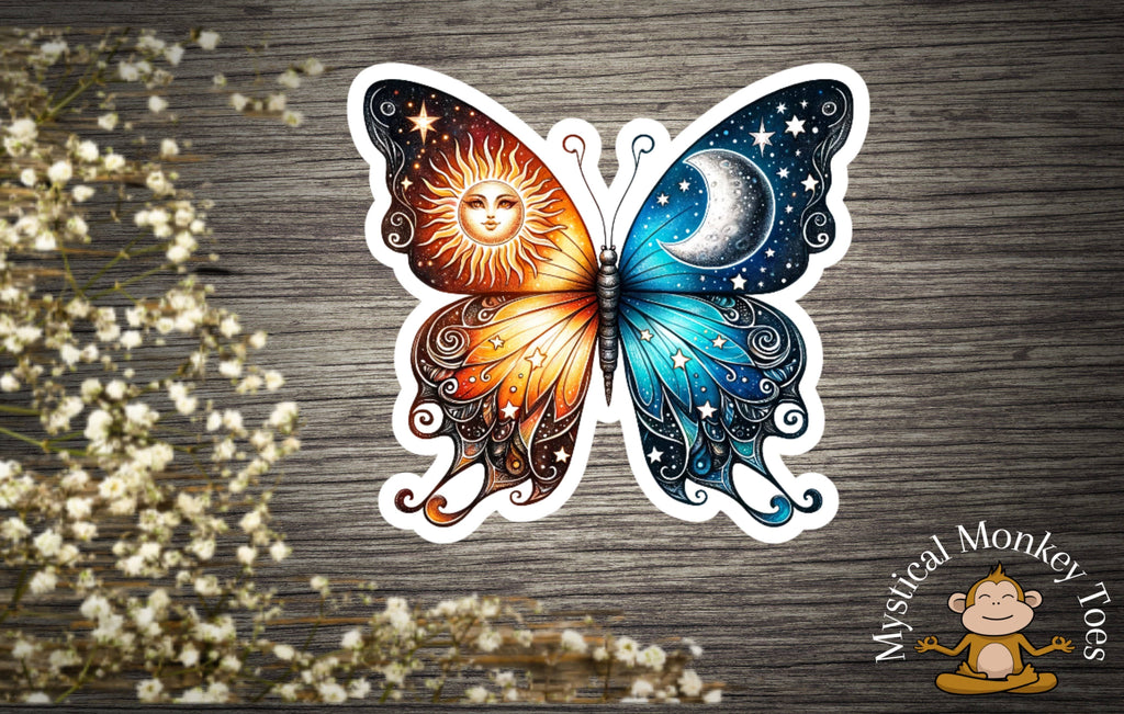Beautiful Celestial Butterfly Vinyl Sticker