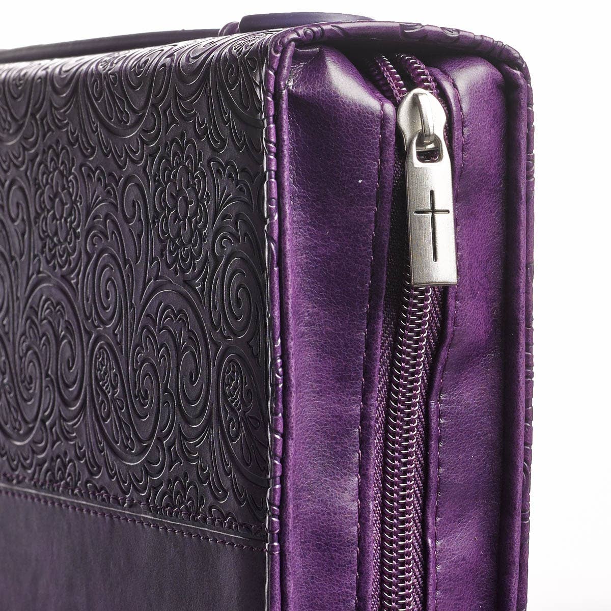 Bible Cover Fashion Purple Faith Heb. 11:1 LARGE