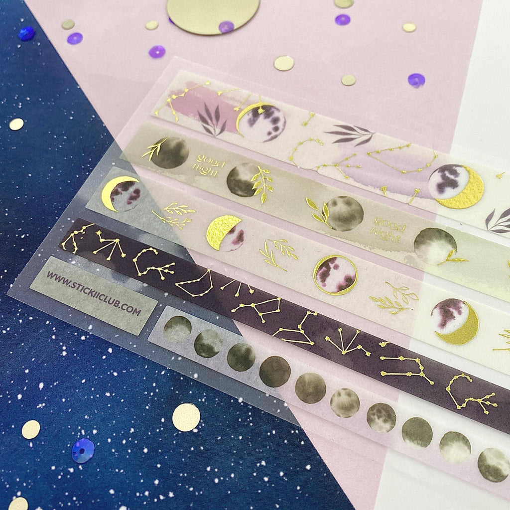 Night Sky Washi Strips Sticker Sheet
