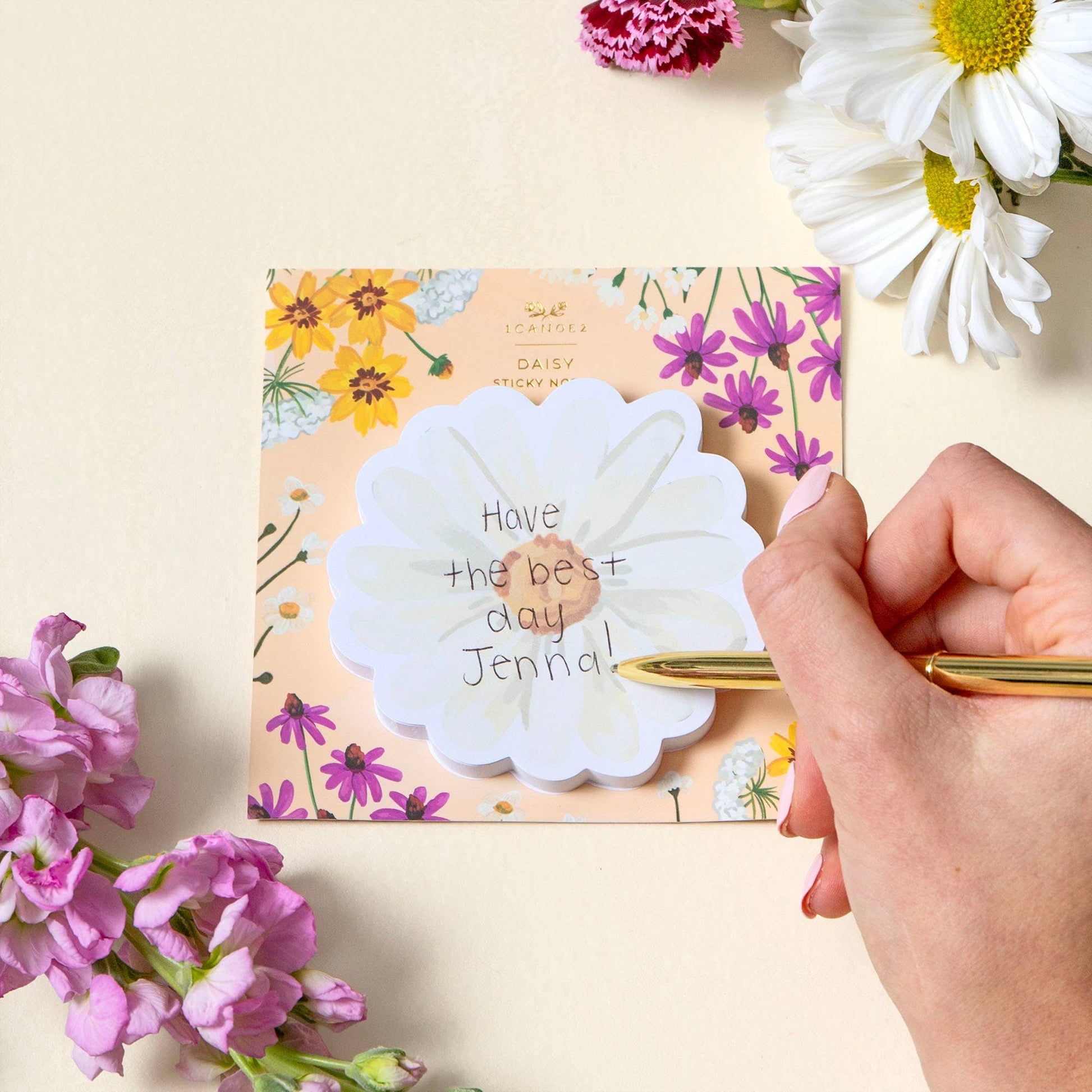 Vintage Blooms Daisy Sticky Notes