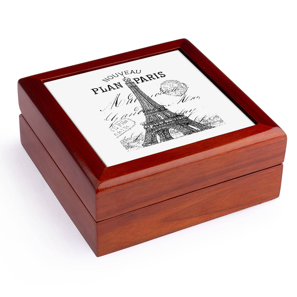 Paris vintage Eiffel tower, Jewelry Box