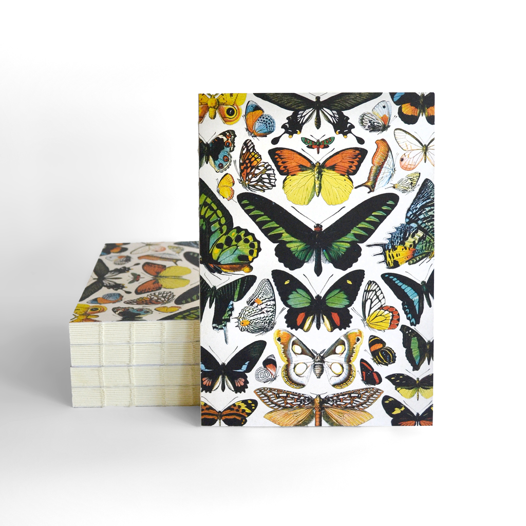 Vintage Butterfly Exposed Coptic Binding Notebook