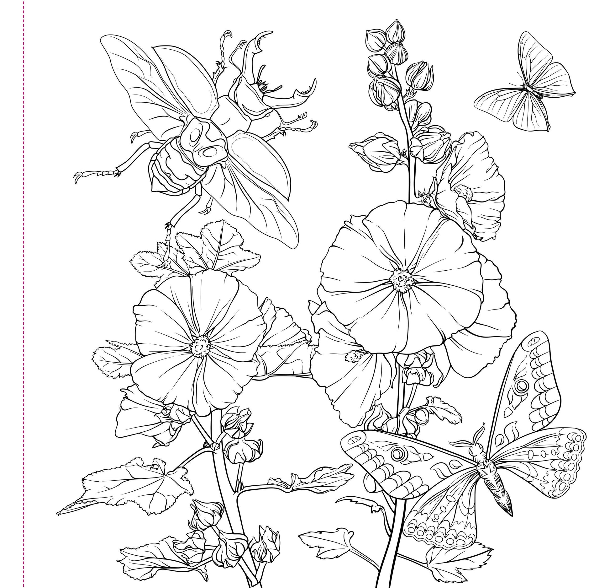Goth Garden Adult Coloring Book