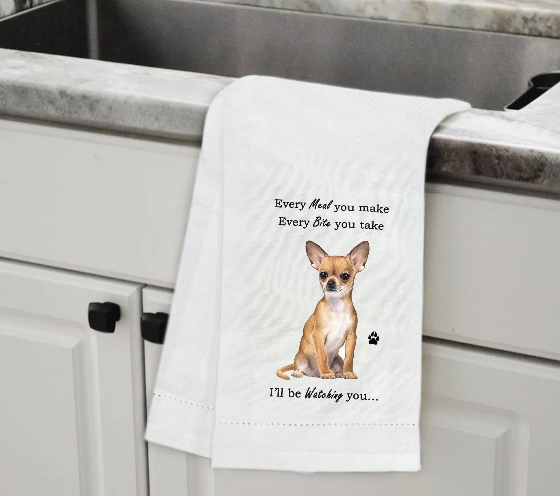 Tan Chihuahua Kitchen Towel