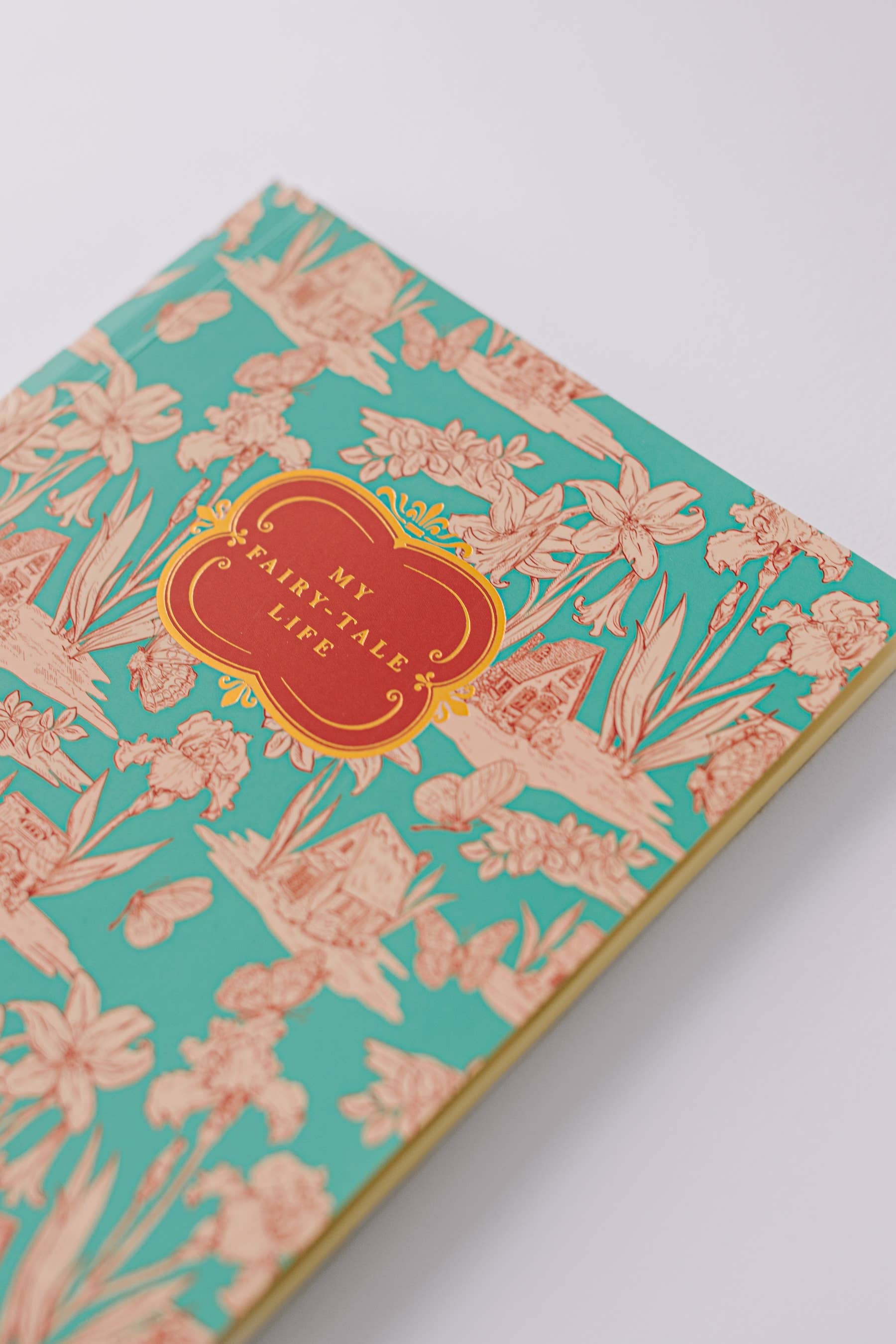 Fairy House Toile Softcover Notebook - Blue