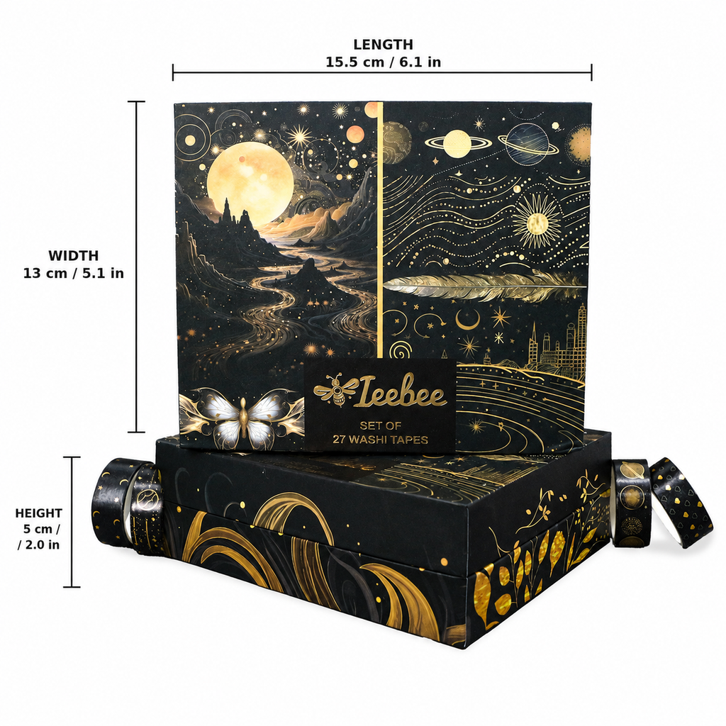 IEEBEE Washi Tape Set - Astro Enchantment 27Rolls & Journal
