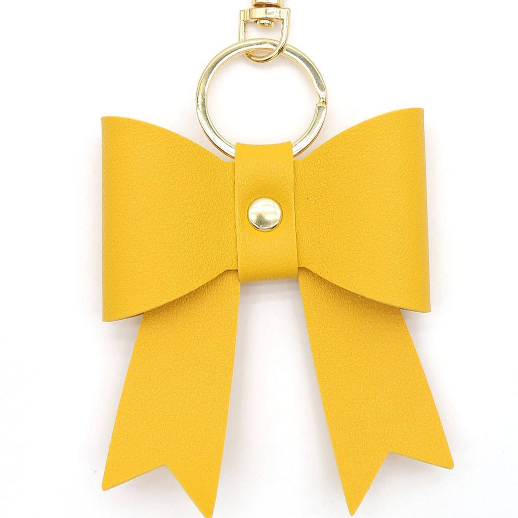 Leather Bow Keychain