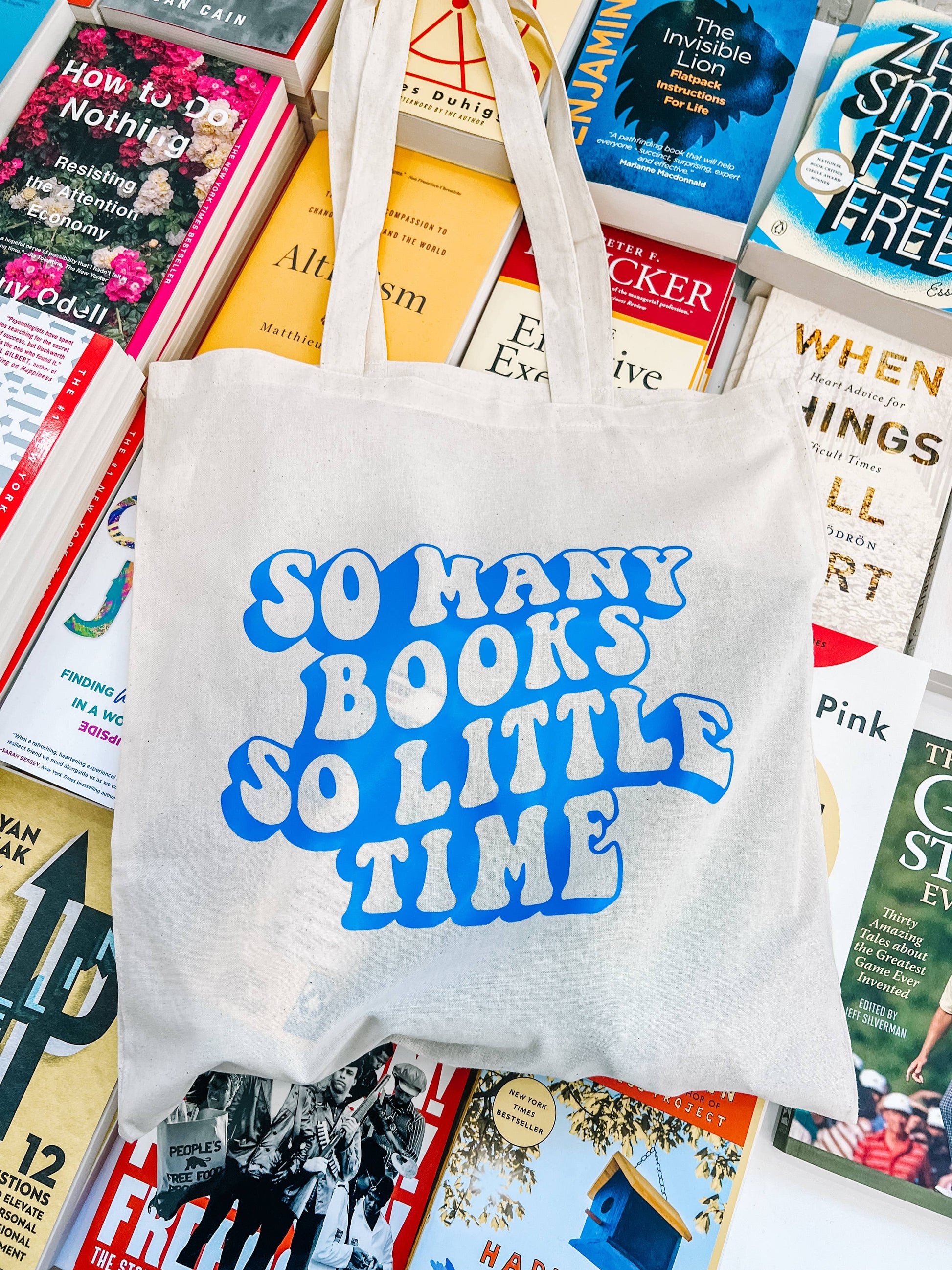 So Many Books So Little Time Canvas Tote Bag